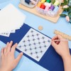 FREEBLOSS 12Pcs 5.5 * 5.5inch Plastic Sashiko Stencils Drawing Stencils