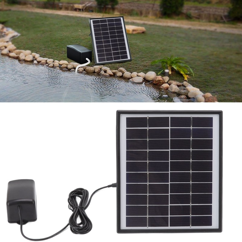 Solar Oxygen Pump 10V 6W Shockproof Small Lightweight Solar Water