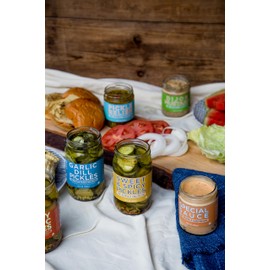 The People's Provisions - Just The Pickles - Garlic Dill, Spicy Garlic, Bread & Butter and Sweet & Spicy Pickles in one gift pack (4 jars)