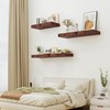 12" Deep Rustic Brown Floating Shelves,Over Toilet Long Wall Mounted