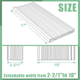 Memrita Window AC Side Panels for Window AC Units,Fits Up to 17" H x 10" W,Double Layers Adjustable Side Insulation Panels Kit for Window Air Conditioner Replacement, 2 Pack