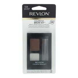 Revlon Eyebrow Kit, ColorStay Brow Kit Eye Makeup with Longwearing Brow Powder, Pomade, Spoolie & Angled Brush Tip, 104 Soft Brown, 0.08 Oz