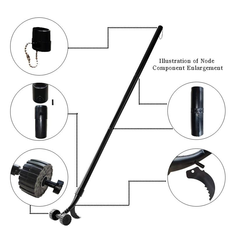Crevice Weeding Tool with Wheel,Adjustable Handle Length, Allowing for Effortless