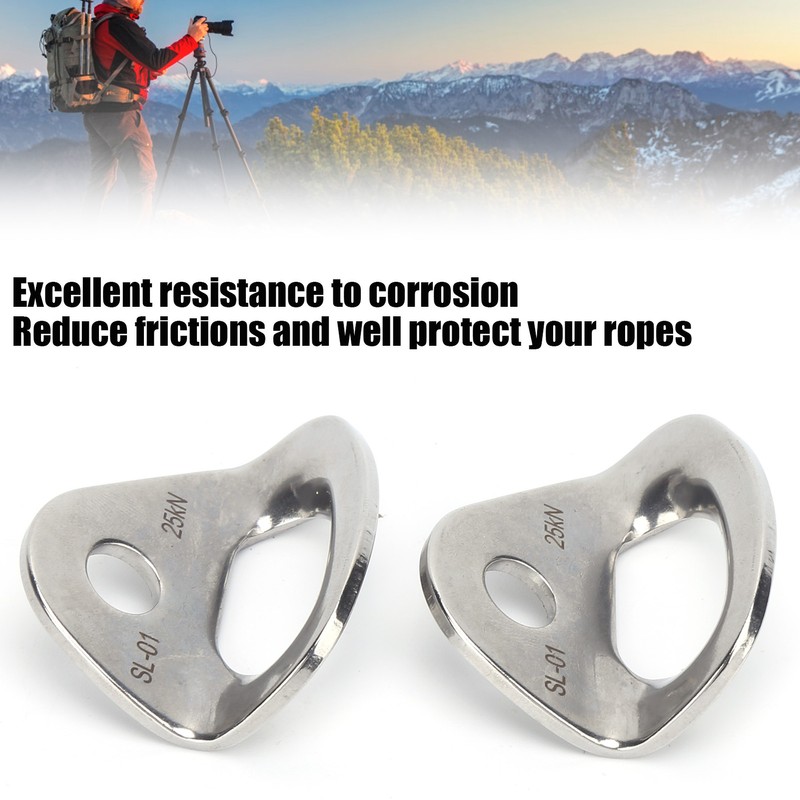 2Pcs Climbing Hangers Stainless Steel Durable Sturdy Smooth Convenient Rock