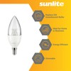 Sunlite 41611 LED B10 Clear Torpedo Tip Chandelier Light Bulb,