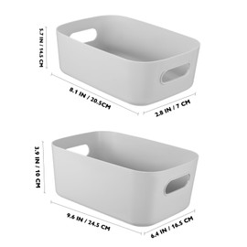 iplusmile 4pcs Tabletop Storage Baskets Portable Organizers for Kitchen Bathroom Versatile Design for Small Items Includes Medium Small for Home Organization