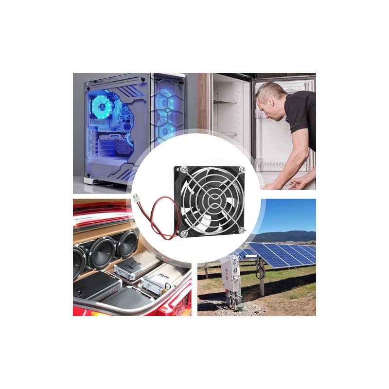 ventilador de refrigeración, 80mm x 25mm, DC 12V para gabinete
