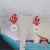 Avance Women's Coral Earrings Summer Sea Red