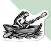 4 x Small 50mm 'Frog in A Rowing Boat' Permanent