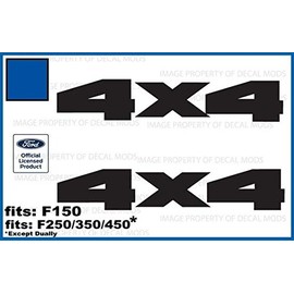 Decal Mods 4x4 Decals Stickers for Ford F150 (2015-2020) and F250 F350 (2017-2020) Set of 2 (Blue) - CBLU_Solid