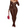 Women's Sexy 2 Piece Outfits V Neck Ruched Top Bodycon