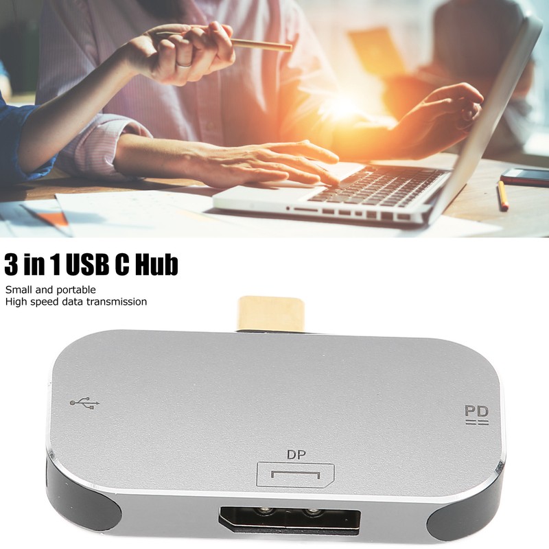 USB C to DP Converter Multifunctional Plug and Play Portable