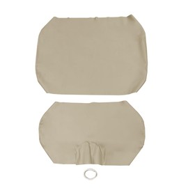 Lskioer 2Pcs Golf Cart Seat Covers, Microfiber Leather Front Seat Cover Set for E-Z-Go TXT Golf Cart, Tan Color Golf Cart Accessories