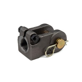 Tie-Rod Clevis Replacement 1-1/4"-12 Thread, Complete Set with Pins, Clips & Nut, Heavy-Duty Steel Clevis for Hydraulic & Mechanical Applications