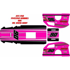 1RC MWM   AFX FAB FIVESTAR HOBBIES WRAP SALVAS MUDBOSS 1X18 SCALE THEME WRAP KIT