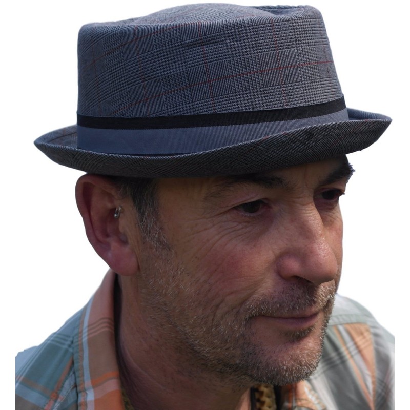 Thorness Men's Pork Pie Hat Grey, gray