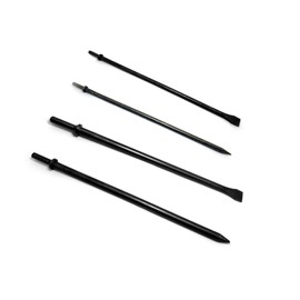 4 PCS Scraper 350mm 450mm 14" 18" Air Pneumatic Hammer Chisel Round Collar Flat Chisels Point Chisels Concrete Tile Chisel,Air Hammer Punch Chipping Bits Tool