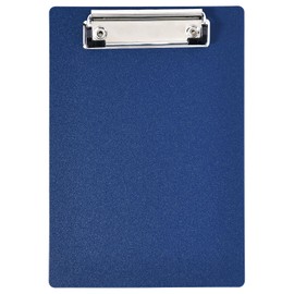 A5 Clipbboard with Rubberized Metal Clamp, 225x155mm Deep Blue Hardboard Clipboard Writing Board Reliable Paper Holder Writing Memo Document Form Holder, Small Clipboard Standard A5 Size
