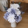 16" Artificial Flowers with Eucalyptus Stems and Greenery, Faux Dahlia