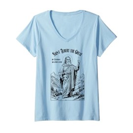 Womens Chemistry Chemist Patron Saint Albert The Great Chemists V-Neck T-Shirt