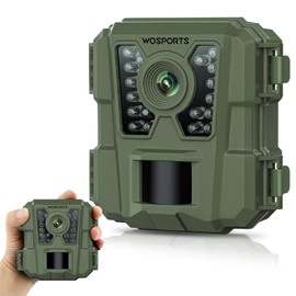 WOSPORTS Mini Trail Camera 24MP 1080P Game Hunting Camera with Night Vision Deer Camera for Wildlife Monitoring Hunting