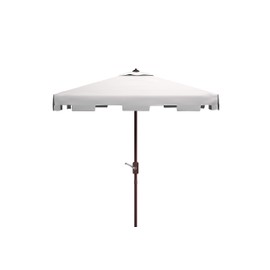 Safavieh PAT8400K Outdoor Zimmerman White 7'6" Square Market UV Protected Umbrella