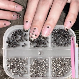 HYWWPFLAY 3D Punk Cone Spike Nail Charms, Nail Art Charms Bulk Nail Jewelry Studs JSP00087