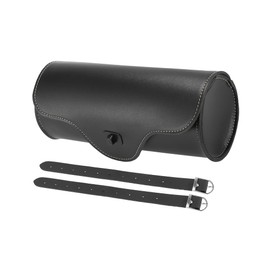 A ABSOPRO Motorcycle Handlebar Tool Bag Cycling Storage Bag Faux Leather Black Item Replacement