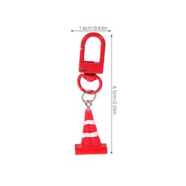 8Pcs Fun Traffic Cone Keychains Traffic Cone Keychains - Lightweight Resin and Metal Bag Charms for Party Favors Gifts and Unique Decor