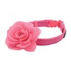 Coastal Li'l Pals - Collar de microfibra, rosa con flor