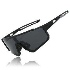 Cycling Glasses Quick Glasses for Men Women Polarised Cycling Glasses UV400 Safety Glasses for Outdoor Activities such as Cycling Ski Fishing Running Rave (Black)