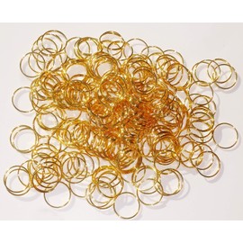 250 Large Size 14 mm BRASS Rings Fasteners Clasps Antique Look Metal Chandelier Light Links For Making Chains of Garlands Crystals Drops Crafts Beading Charms Christmas Tree Decorations Sun Catchers