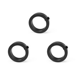 FOCMKEAS 3PCS Drill Stop Bit Collar Set(12mm) Carbon Steel Drill Bit Hole Adjustable Depth Split Positioner Ring, Tighten by Stops Set-Screw