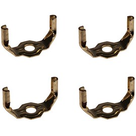 Detachable Harp Base Saddle Bottoms for Regular Duty Lamp Harps, Slip 1/8 IP, Brass Plated, Pack of 4