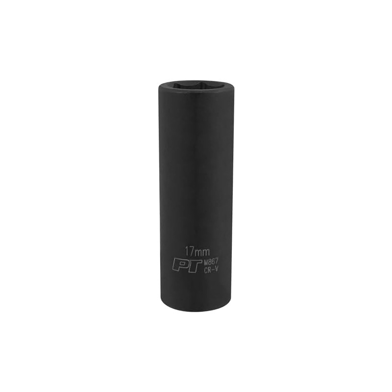 Performance Tool M867 1/2 Drive 6pt Impact Socket, 17mm