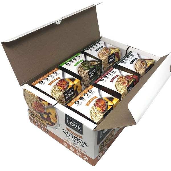 Kitchen & Love Quinoa Quick Meal Variety Box 6-Pack | Gluten Free, Ready-to-Eat, No Refrigeration Required