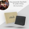 Baur Men's Genuine Leather Wallet with RFID Protection, Landscape Format,