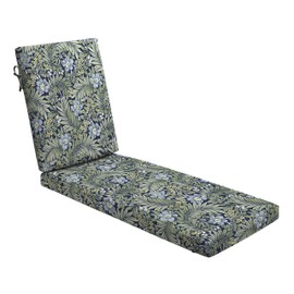 Arden Foam Outdoor Chaise Lounge Cushion, 21 x 72, Made with ProFoam, Rain-Proof, Fade Resistant, Sapphire Morrison Floral