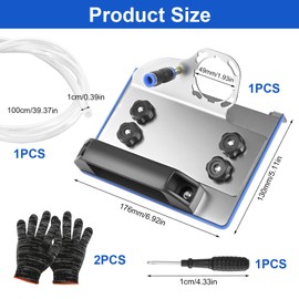 Angle Grinder Stand for Tiles 45° Chamfer Cutting 100 Type Angle Grinder Stand 45° Chamfering Tool Cutting Holder with Hose Gloves Angle Grinder Accessories for Cutting Ceramic Stone