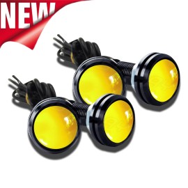 CHUSYYRAY 4pcs LED Amber Grille Lights Kit Universal For Ford Truck SUV SVT Raptor Style