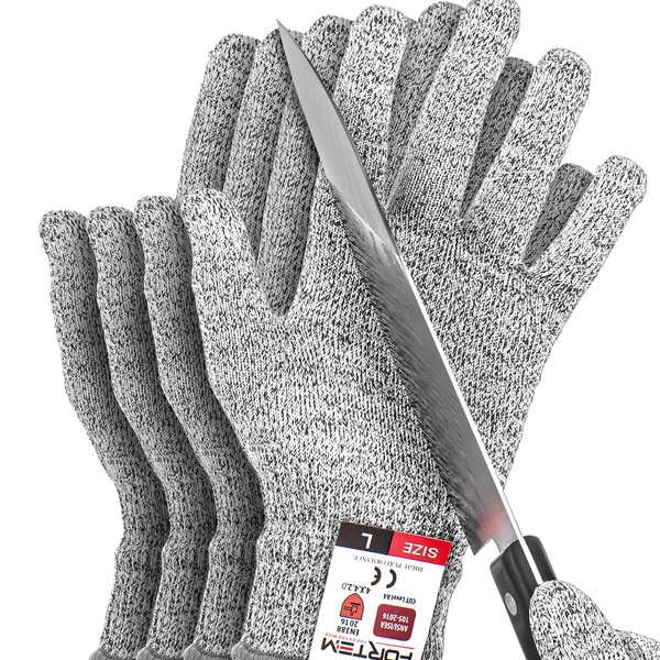 FORTEM FORTEM Cut Resistant Gloves, 4x, Level 5 Protection Cutting