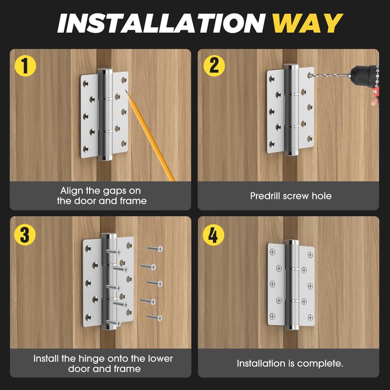 5 "self Closing Door Hinges, Automatic Closing Door Hinge, Spring