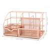EXERZ Table Organiser/Desk Organiser/Desk Tidy/Pen Holder/Multifunctional Organiser (Rose Gold)