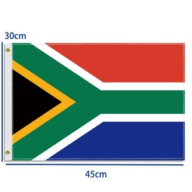 12×18 inch South Africa Flag,30×45 CM Small 100D South African Nautical Outdoor Banner,Tiny Doube Side Printing Decor For Boat Car Marking Patio Garden With Brass Gromment