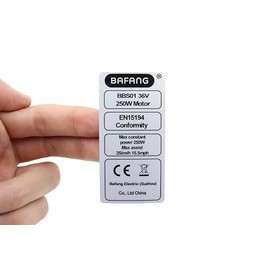 Pack of 2 Middle Motor Legal Sticker Type Plate 250 W 36 V CE BBS01 BBS01B