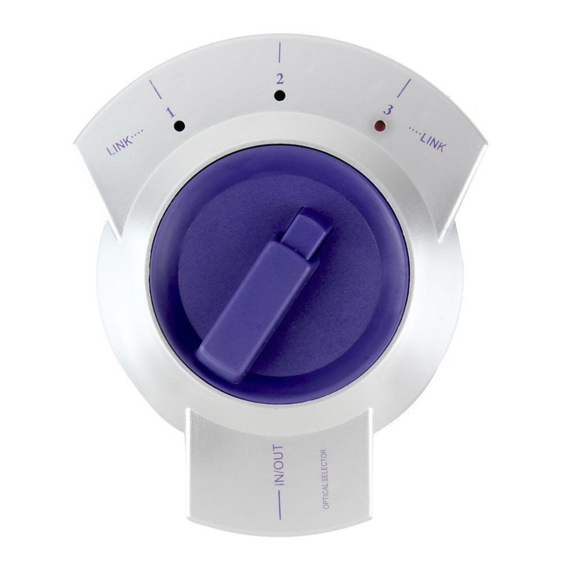 New Digital Audio Optical Fiber Adapter TOSlink 3-Way Switch Splitter