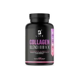 B Life Colágeno Hidrolizado Tipo I, II, III, V y X 400 cápsulas