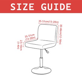 LightInTheBox Bar Stool Cover Square Swivel Barstool Chair Seat Velvet Barstool Protector Covers for Counter Height Mid Low Back Chair Holiday (2Pc Sky Blue)