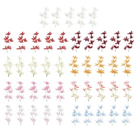 PATIKIL Orchids Fake Flowers, 45 Pcs Artificial Flower Arrangement Hairpin Headdress Wreath for Floating Candles Vase Home Wedding Centerpiece Decorations, Multicolor