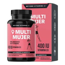 Beyond Vitamins - Multi Vitaminico Mujer Contiene Magnesio Complex, Biotina, Goji, Bilberry, Mangosta, Calcio, Vitamina C, Acido Folico,...